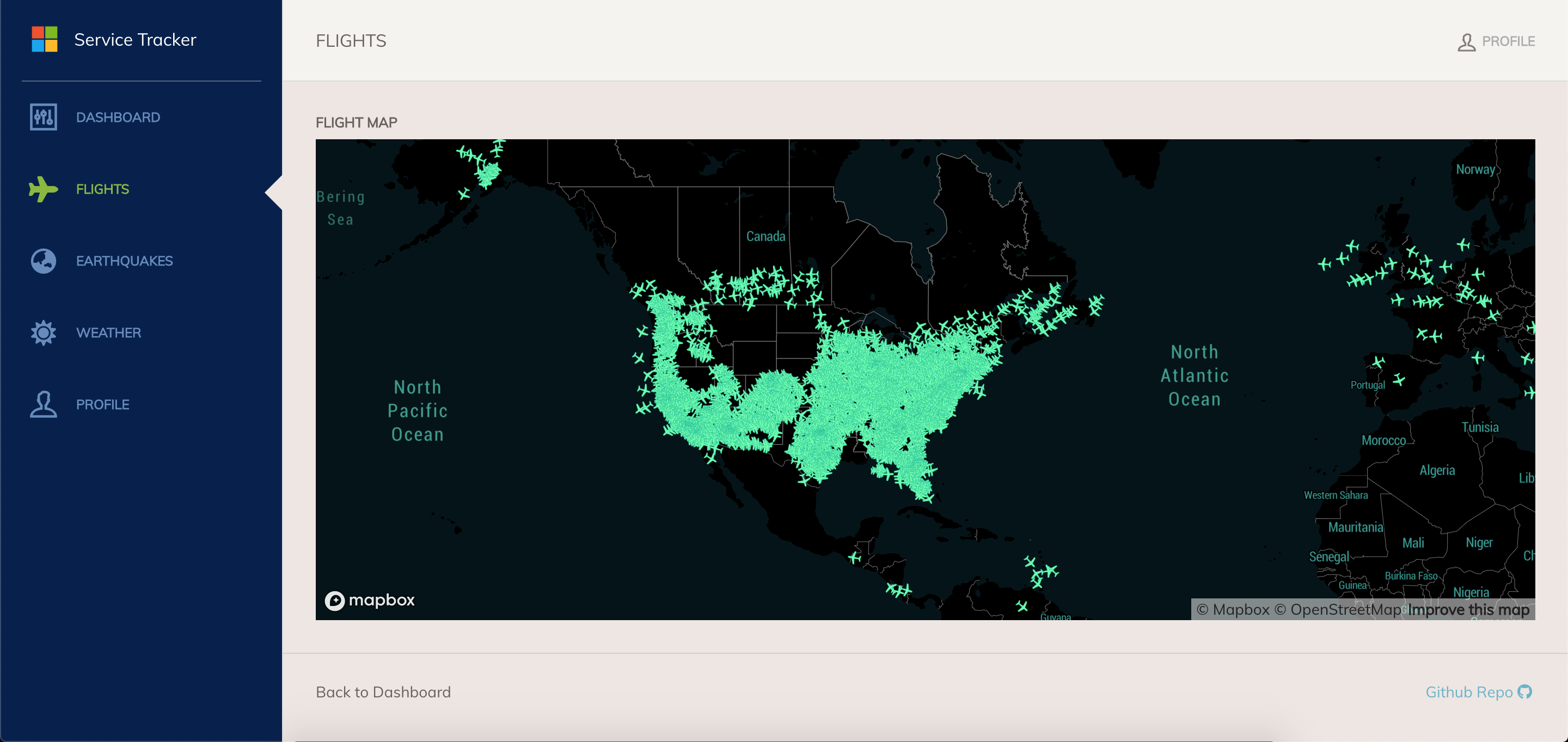 Service Tracker Flights
